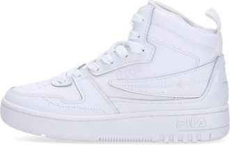 Fila Witte Hoge Top Sneaker Leer Rubber - Dames - Sneakers - Wit - 37 EU - Leer - Schoenen
