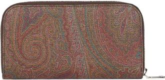 Etro Canvas Zip Around Wallet