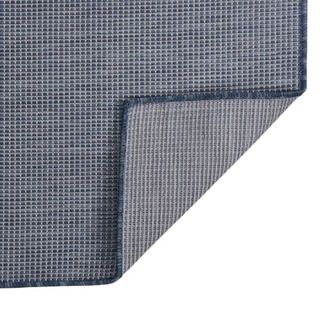 Berkfield Home Outdoor Flatweave Rug 200x280 cm Blue | Size: 100 cm diameter