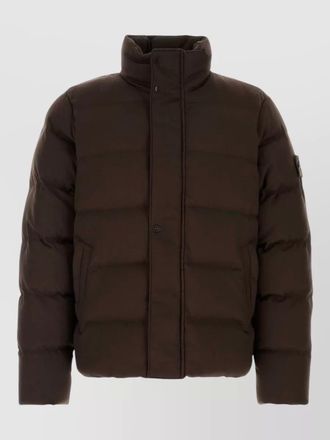 Stone Island warm wool padded jacket with high collar