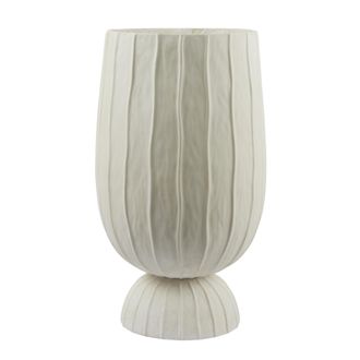 Schubiger M&ouml;bel Vase Abgerundet mit Fuss Weiss H: 60 cm