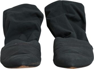 Dolce & Gabbana Green Cotton Sock Style Ankle Boots Womens Shoes (Pre-Owned)