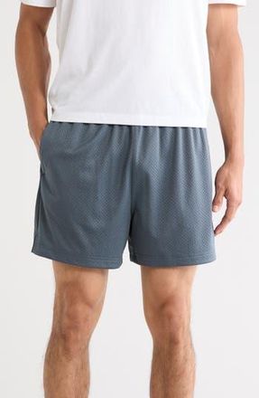 Zella Diamond Mesh Shorts in Blue Slate at Nordstrom Rack, Size Xx-Large