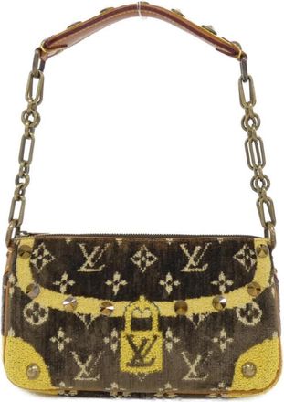 Louis Vuitton Marron Pile Fabric Pochette Pouch (Pre-Owned)