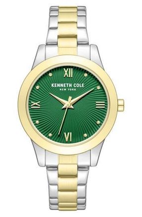 Kenneth Cole Classic Two-Tone Bracelet Watch, 36mm in Multi at Nordstrom Rack