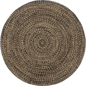 vidaXL Vidaxl - Alfombra Hecha A Mano De Yute Marr&oacute;n Y Negro 240 Cm