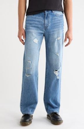 Rta Jonas Straight Leg Jeans in Medium Distressed Wash at Nordstrom Rack, Size 28