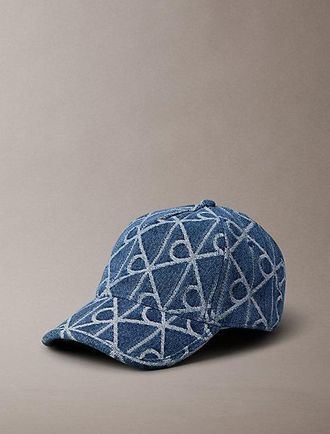 Calvin Klein Gorra de b&eacute;isbol denim con logo grabado