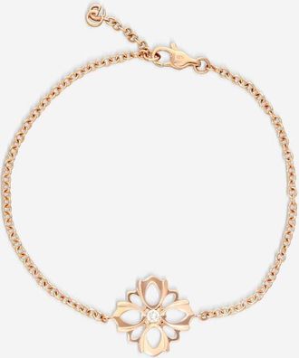 Gucci Flora 18k Rose Gold Diamond Chain Bracelet - YBA796247001