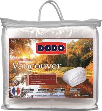 Dodo Dodo - Edred&oacute;n Caliente 400gr/m2 Vancouver 200x200 Cm Blanco