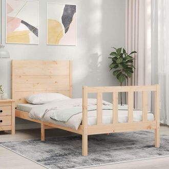 vidaXL Estructura De Cama Con Cabecero Madera Maciza Vidaxl