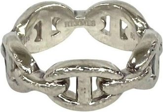 Herm&egrave;s Silver Silver 925 Band Ring (Pre-Owned)