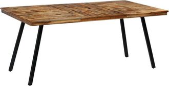 vidaXL Dining Table Reclaimed Teak and Steel 180x90x76 cm vidaXL