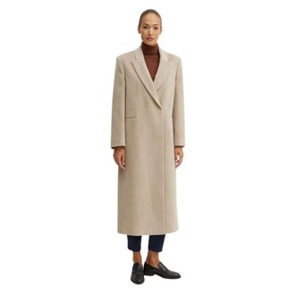 Liviana Conti Jassen, Dames, Beige, M, Wol, Double-Breasted Coat