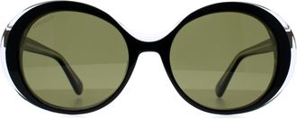 Serengeti Eyewear Bacall SS541001 glanzend zwarte transparante laag mineraal gepolariseerd 555nm fotochromische zonnebril