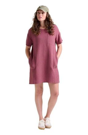 Toad & Co Tate Double Weave Short Sleeve Dress in Wild Ginger at Nordstrom, Size X-Small