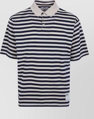 WOC balvi polo shirt short sleeves stripes ribbed collar