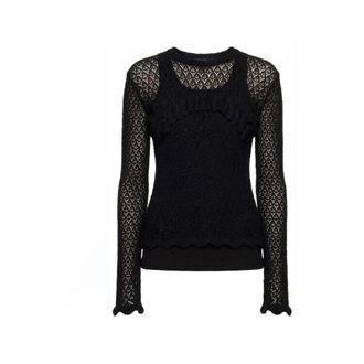 Blumarine Dames, Truien, Zwart, Maat: S