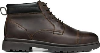 Geox lace-up boots - men - Fabric/Calf Suede/Calf Leather (top grain)/Polyurethane/Rubber - 46 - Brown