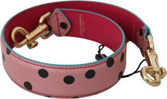 Dolce & Gabbana Pink Polka Dot Lederen schouder damesriem