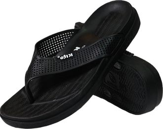 Generic Kito Mens Flip Flops Comfort Beach Summer Sport Athletic Soft Arch Support Thong Sandals Mules Gym (BLACK, uk_footwear_size_system, adult, men, numeri
