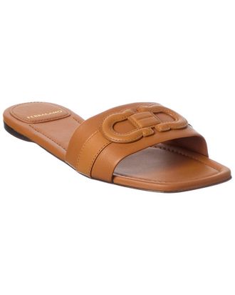 Ferragamo Leather Flat Sandal