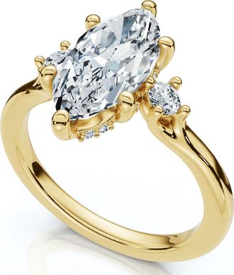 Pompeii3 Certified 2.15Ct Marquise Diamond Engagement Ring 14k Gold or Platinum Lab Grown