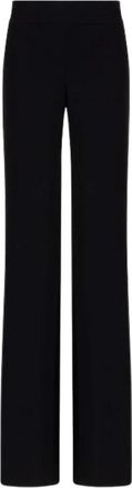 Emporio Armani Polyester Broek - Dames - Wijde Broeken - Zwart - M - Polyester - Broeken