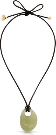 Ettika Resin Medallion Necklace in Olive at Nordstrom