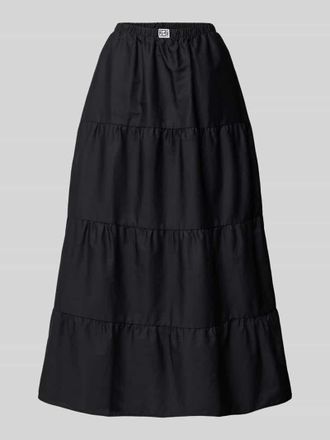 Noisy May Maxirock im Stufen-Look Modell FREJA in Black, Gr&ouml;&szlig;e M