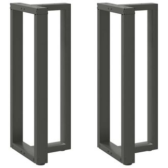 Berkfield Home Bar Table Legs T-Shaped&not;2 pcs Anthracite 40x35x(100-101) cm Steel in Black
