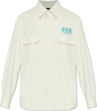 Willy Chavarria Corcoran Shirt - Heren - Casual Overhemden - Beige - M - Katoen - Overhemden
