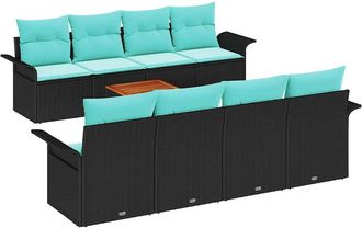 vidaXL Conjunto De Sof&aacute;s De Jard&iacute;n 9 Uds. 8-n&uacute;mero De Plazas Vidaxl