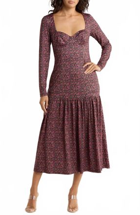 Hutch Chase Long Sleeve Midi Tiered Dress
