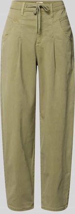 s.Oliver Red Label Barrel Fit Jeans aus Baumwoll-Mix in Khaki, Gr&ouml;&szlig;e 38