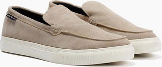 Ben Sherman Mens Ben Sherman Almer Suede Mens Stone Loafers - Grey - Size: 12