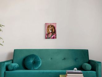Arte Dal Mondo Adm - Print on Acrylic Lion Imperial Pink Parade