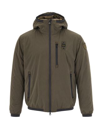 Blauer Padded Olive Green Hooded Jacket