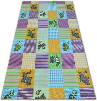 RugsX Rugsx - Alfombra Infantil Pets Animalitos Animales Multicolour 100x300 Cm