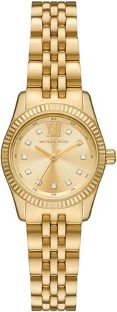 Michael Kors Petite Lexington Pav&eacute; Horloge - Dames - Horloges - Geel - ONE Size - Accessoires