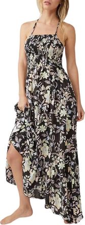 Free People Womens Heat Wave Printed Maxi Dress In Midnight Combo