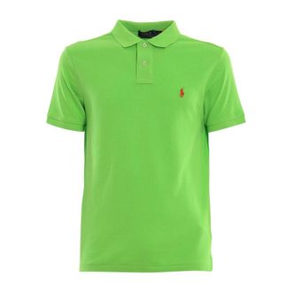 Polo Ralph Lauren Tops, Heren, Groen, S, Katoen, Kiwi Groen Katoenen Polo Shirt