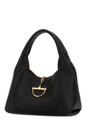Gucci Womens Black Leather Shoulder Bag Blackblackblack Calf Skin Borse A Mano