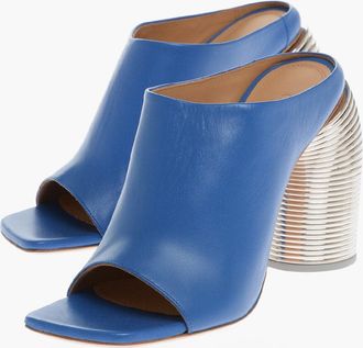 Off-white Leather Open-Toe Mules With 11 cm Statement Heel Off-White
