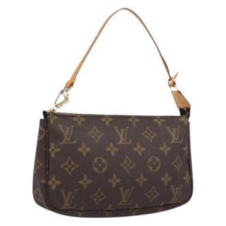 Louis Vuitton Pre-owned Pouch - Dames - Vintage Schoudertas - Bruin - ONE Size - Leer - Vintage