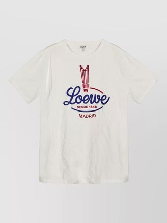 Loewe madrid cotton jersey t shirt front print