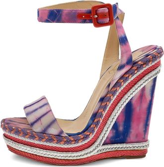 Christian Louboutin 140mm tie-dye sandals - Red