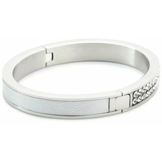 Swarovski Intervalle Bangle 1036793 - Heren - Accessoires - Grijs - Maat: ONE Size Leer