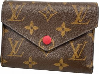 Louis Vuitton Brown Fuchsia Wallet (Tri-Fold) (Pre-Owned)