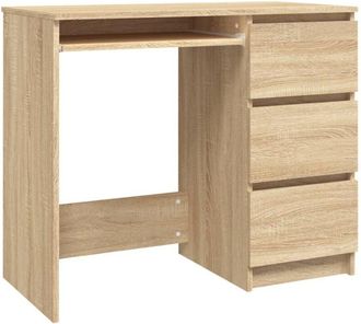 vidaXL Desk Sonoma Oak 90x45x76 cm Engineered Wood Vidaxl